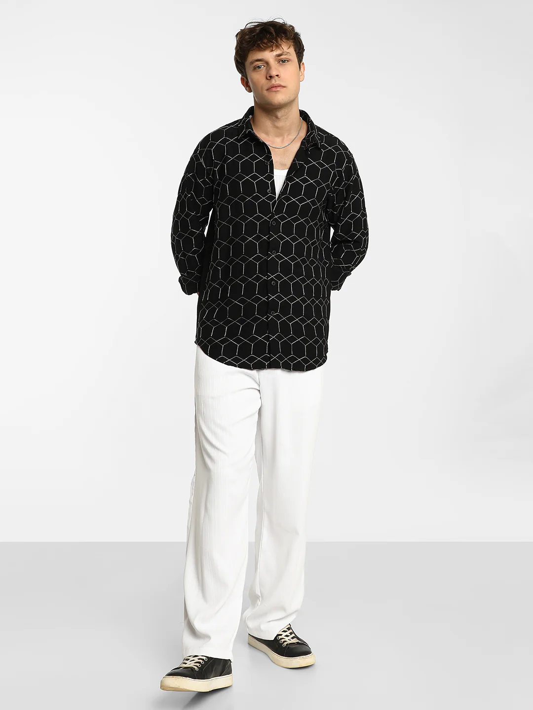 Hexagon-Lined Shirt - Image 13
