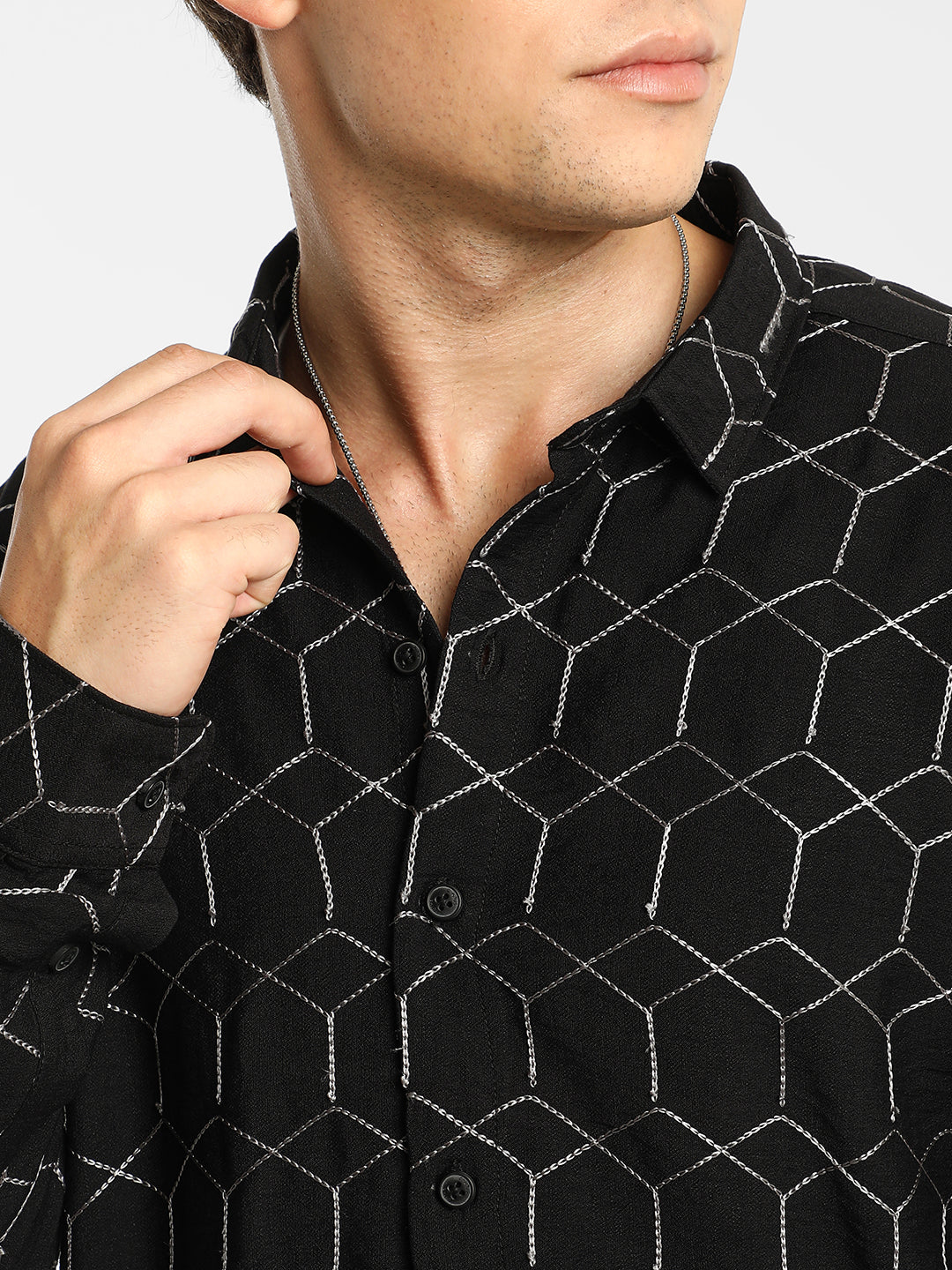 Hexagon-Lined Shirt - Image 15