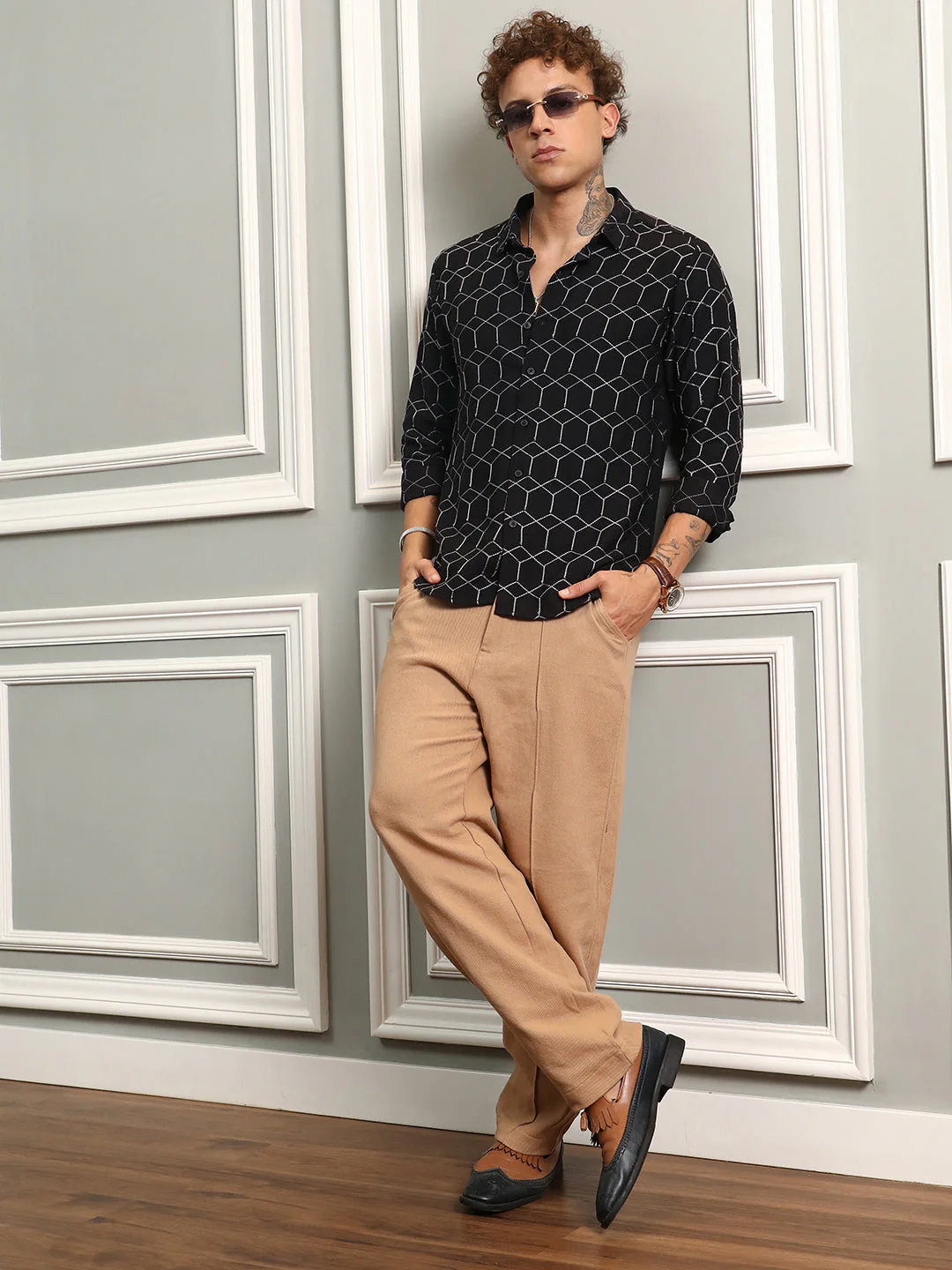 Hexagon-Lined Shirt - Image 6