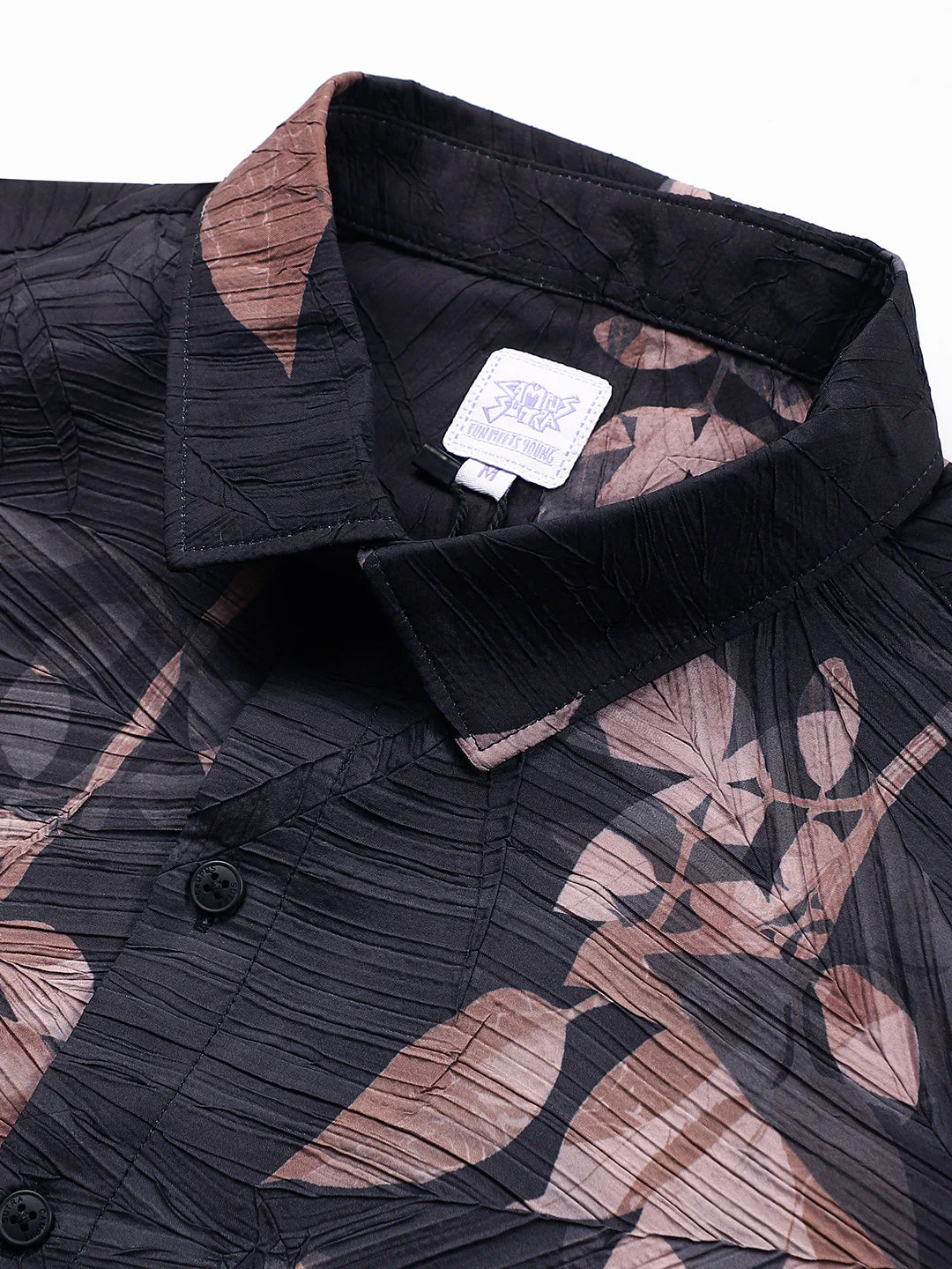 Imprinted Foliage Textured Shirt - Image 8