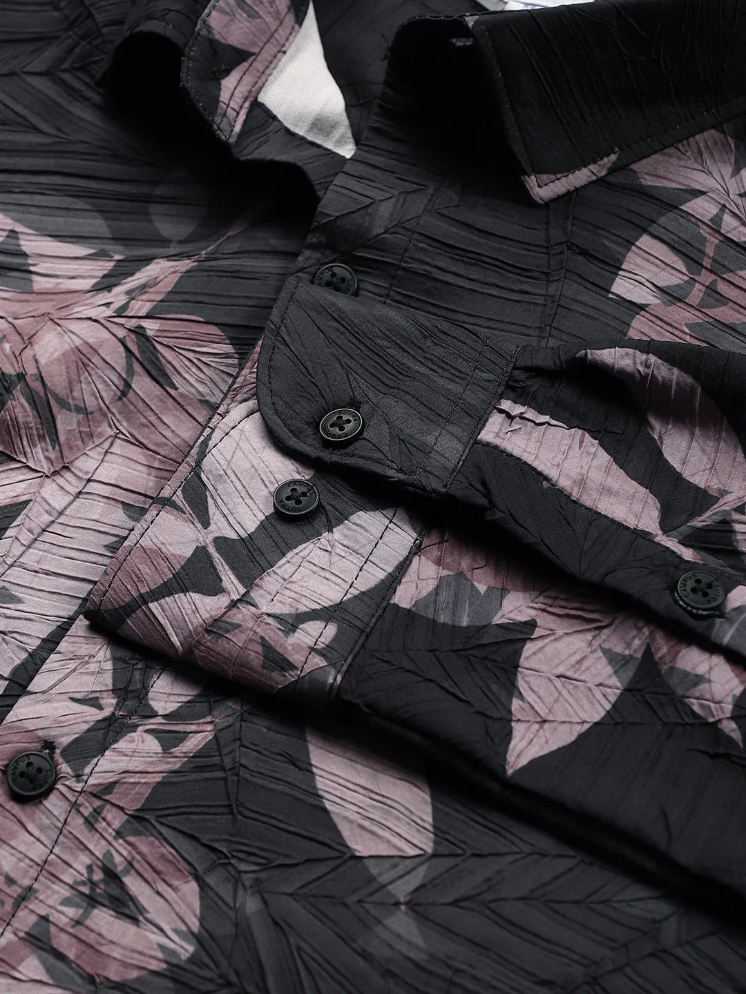 Imprinted Foliage Textured Shirt - Image 9