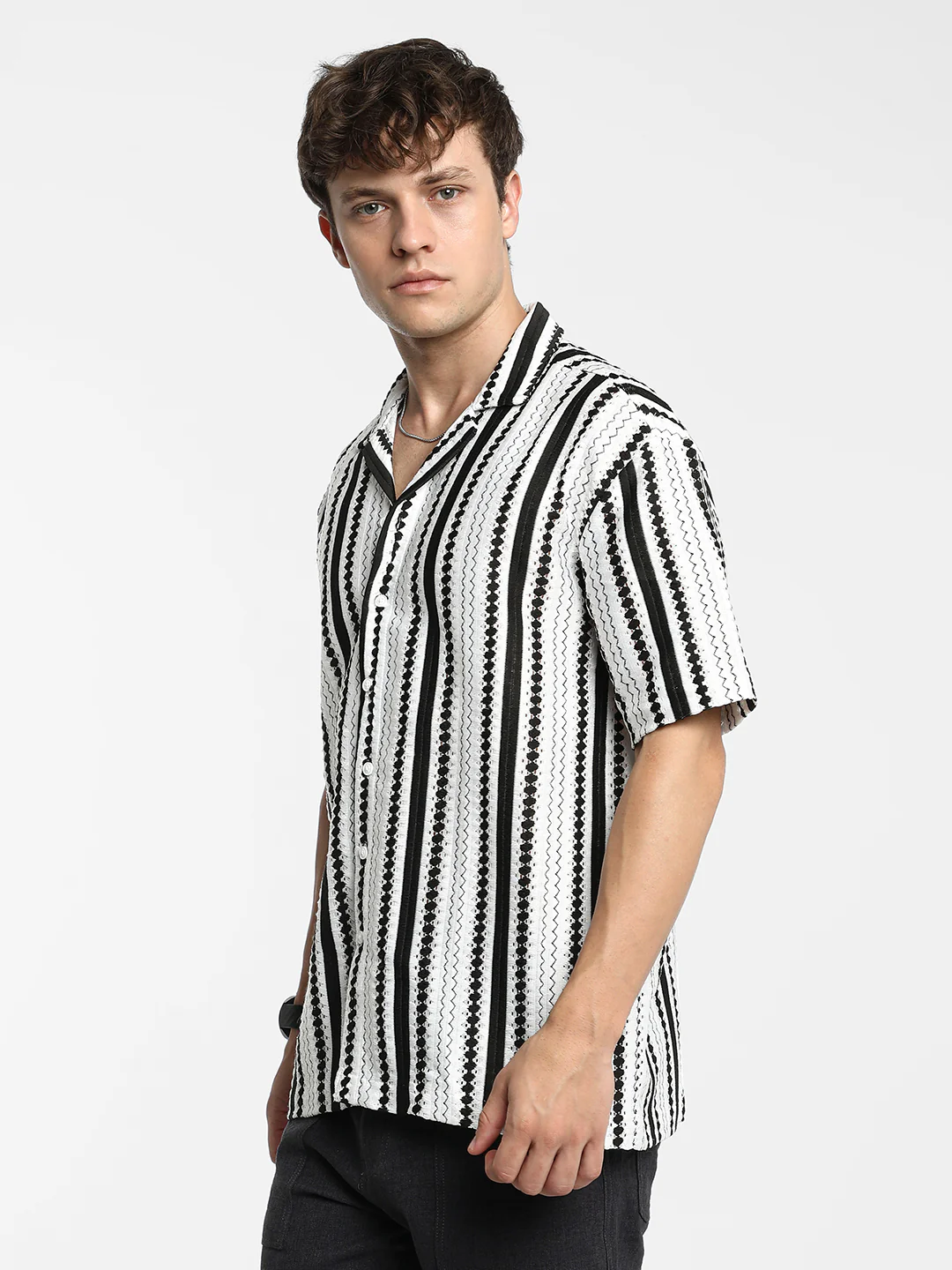 Bohemian Knit Oversized Shirt - Image 10