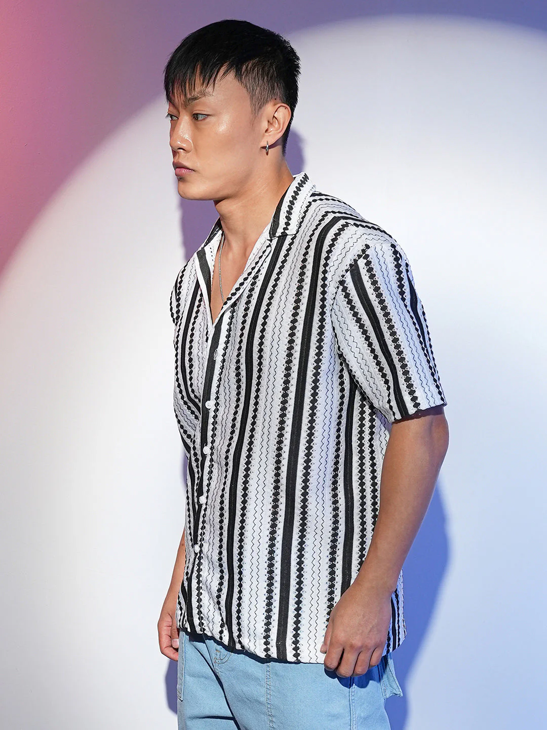Bohemian Knit Oversized Shirt - Image 3