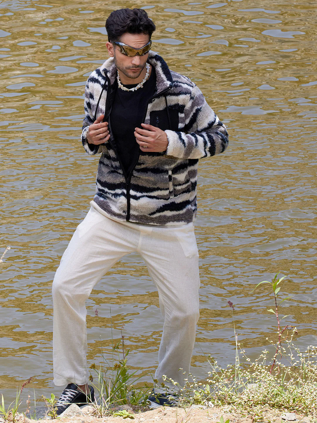 Camouflage Sherpa Puffer Jacket - Image 6