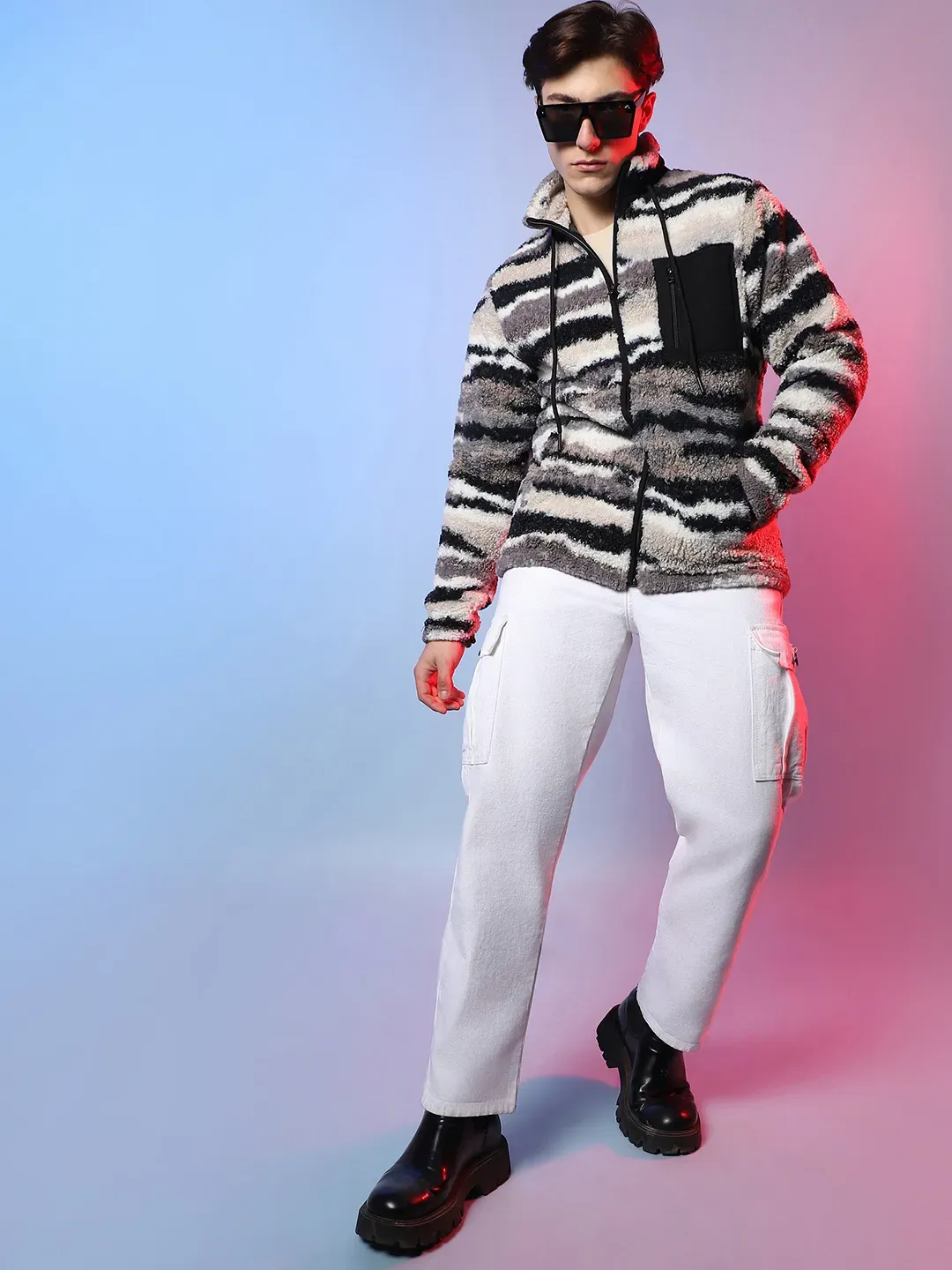 Camouflage Sherpa Puffer Jacket - Image 6