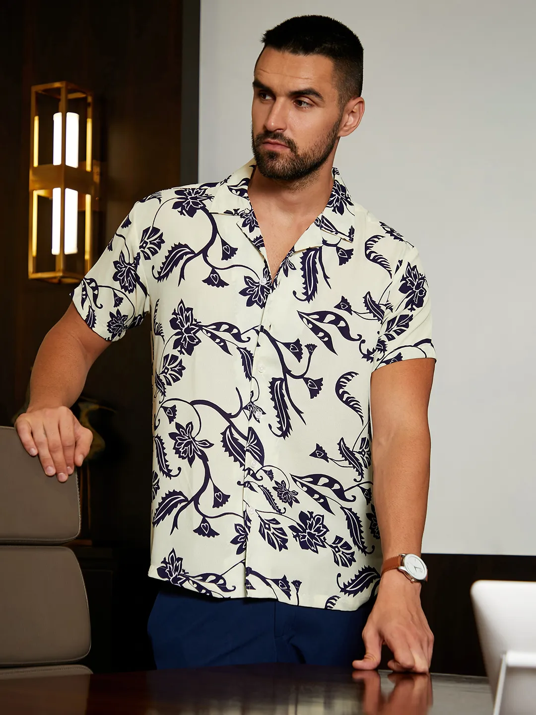 Contrast Flower Shirt - Image 2