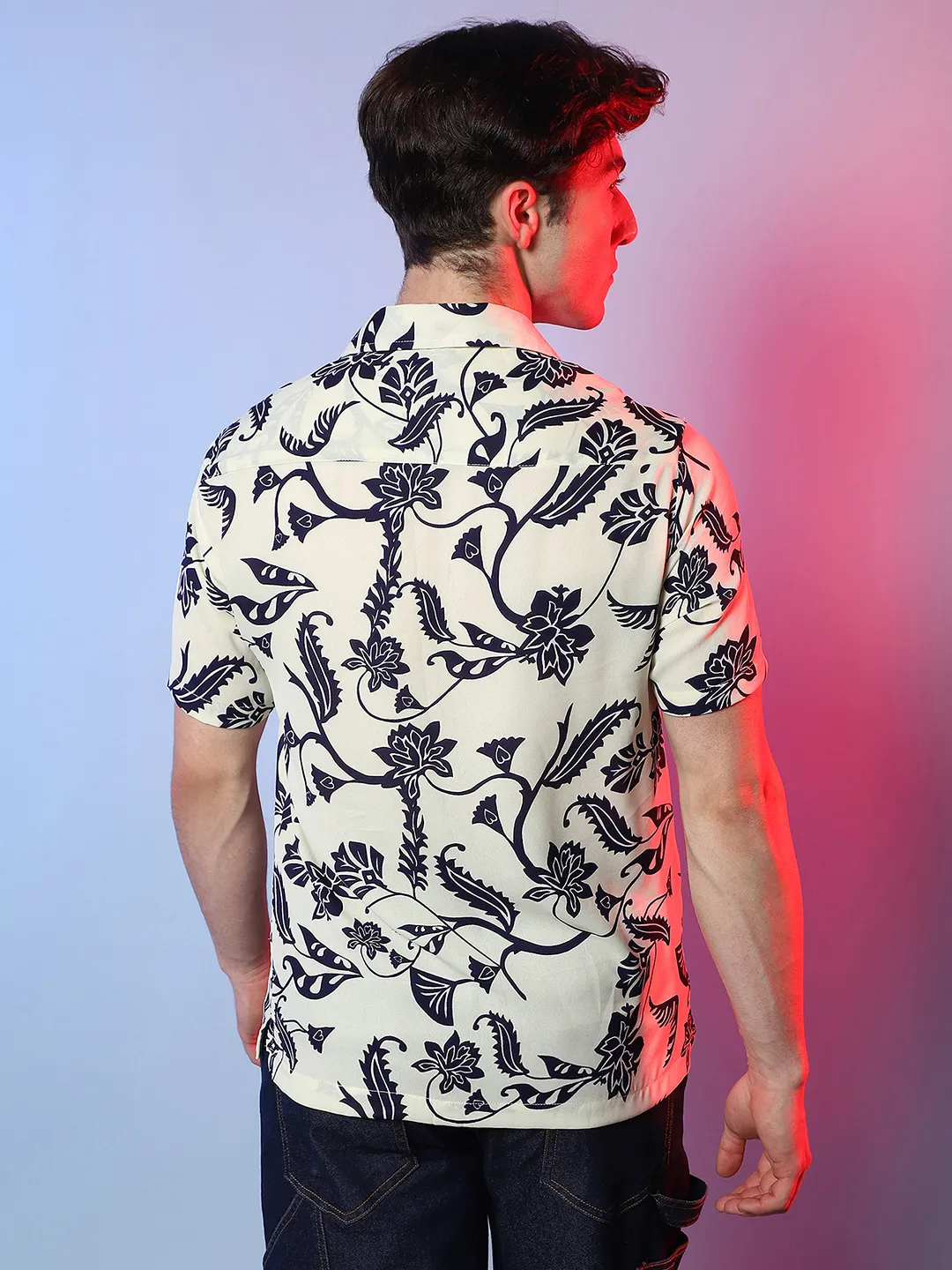 Contrast Flower Shirt - Image 3
