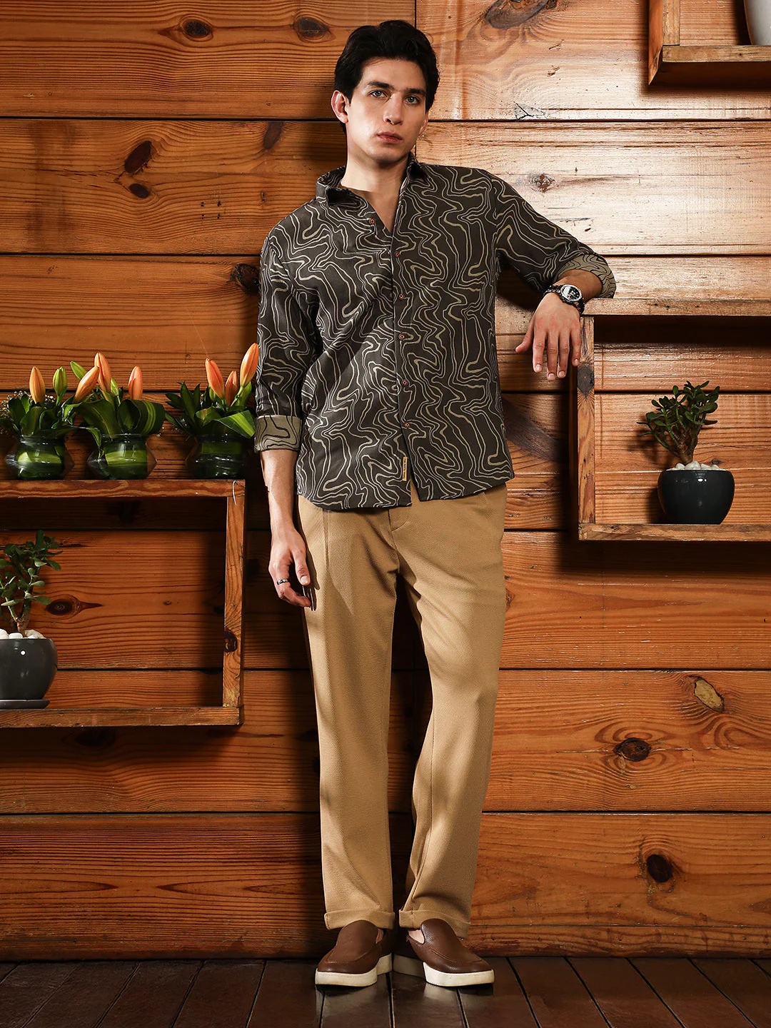 Constract-Fluid Jacquard Shirt - Image 5