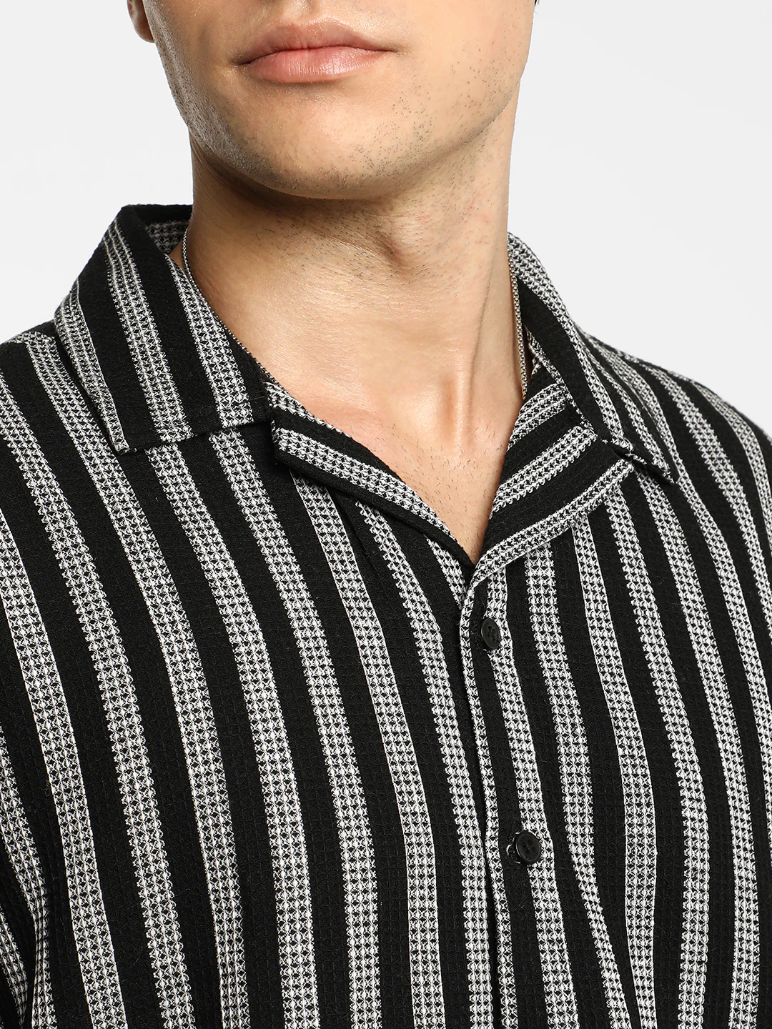 Candy Striped Knit Oversized Shirt - Image 14