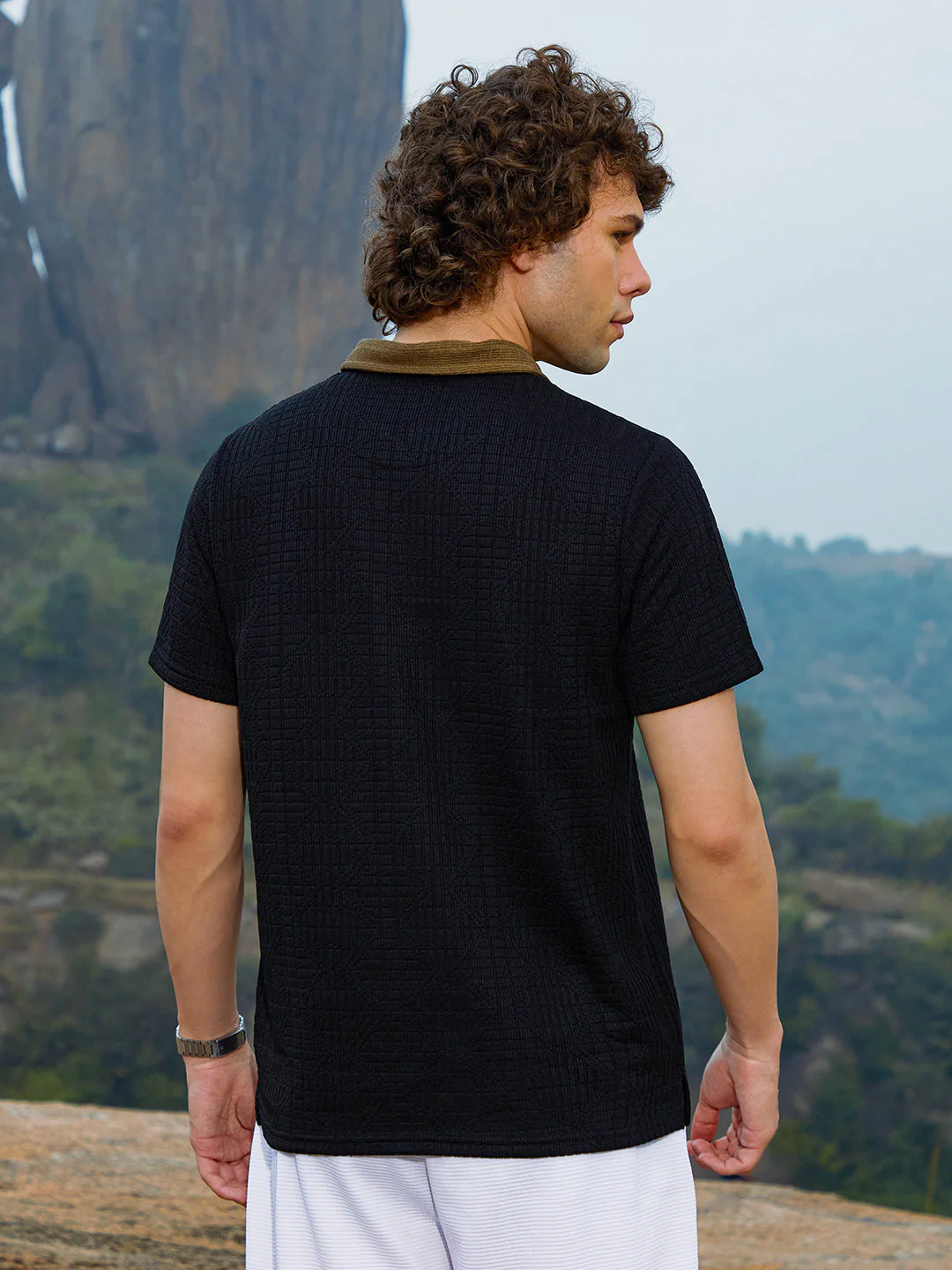 Oblique-Block Polo T-Shirt - Image 4