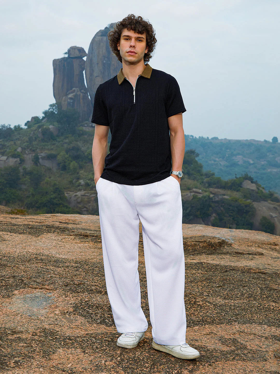 Oblique-Block Polo T-Shirt - Image 5