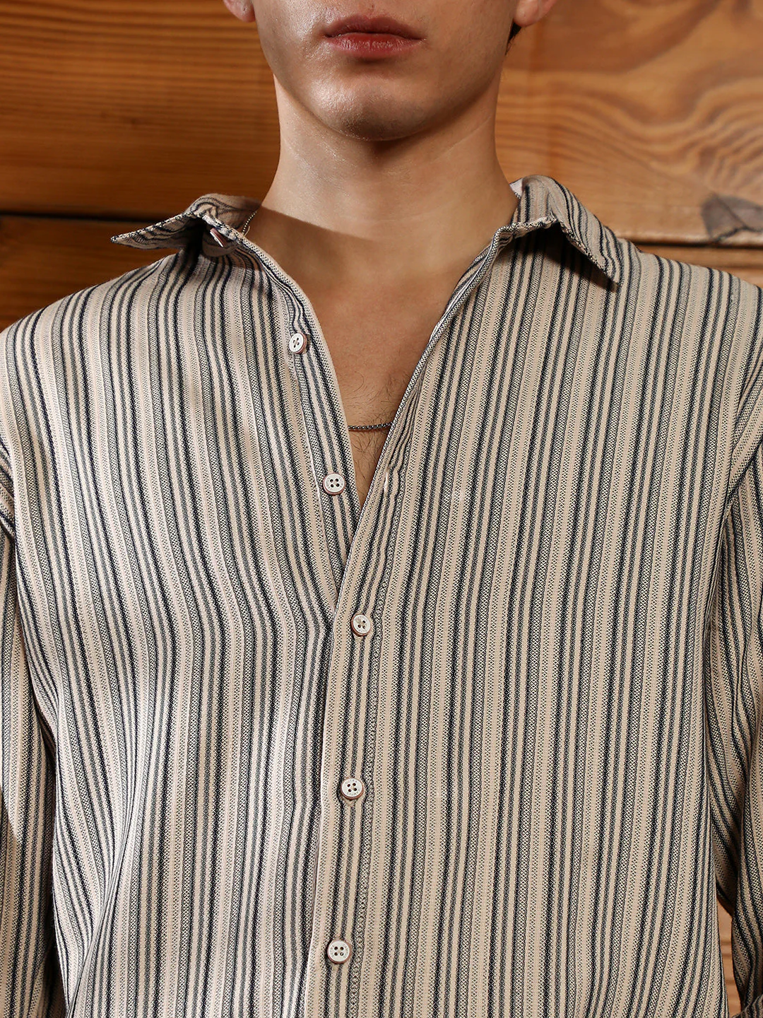 Bohomian-Stripe Jacquard Shirt - Image 7