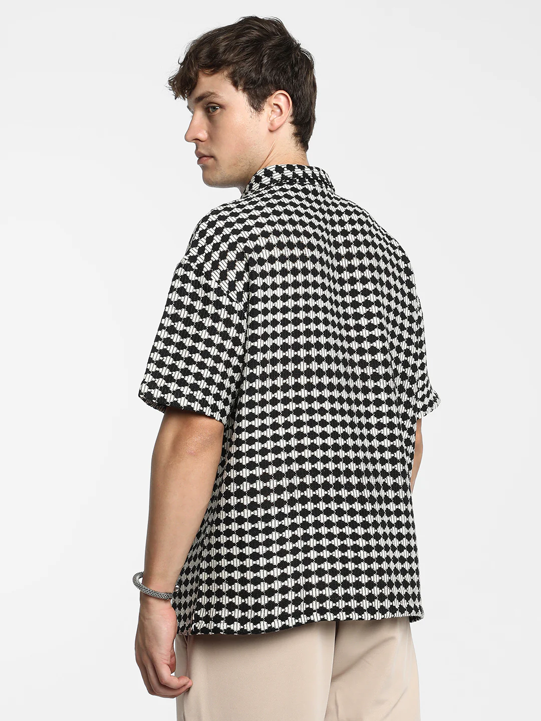 Lozenge-Striped Oversized Shirt - Image 11