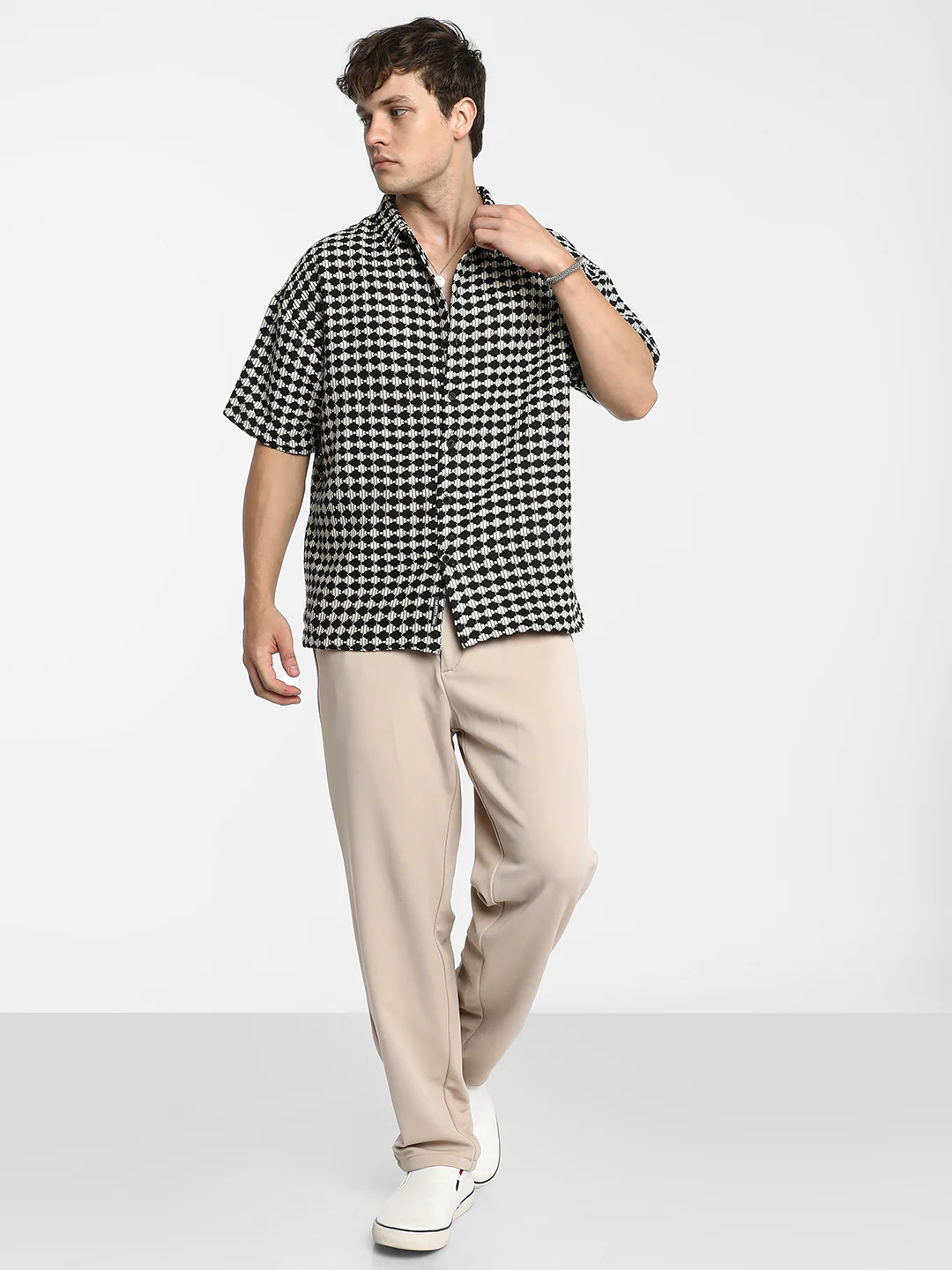 Lozenge-Striped Oversized Shirt - Image 12