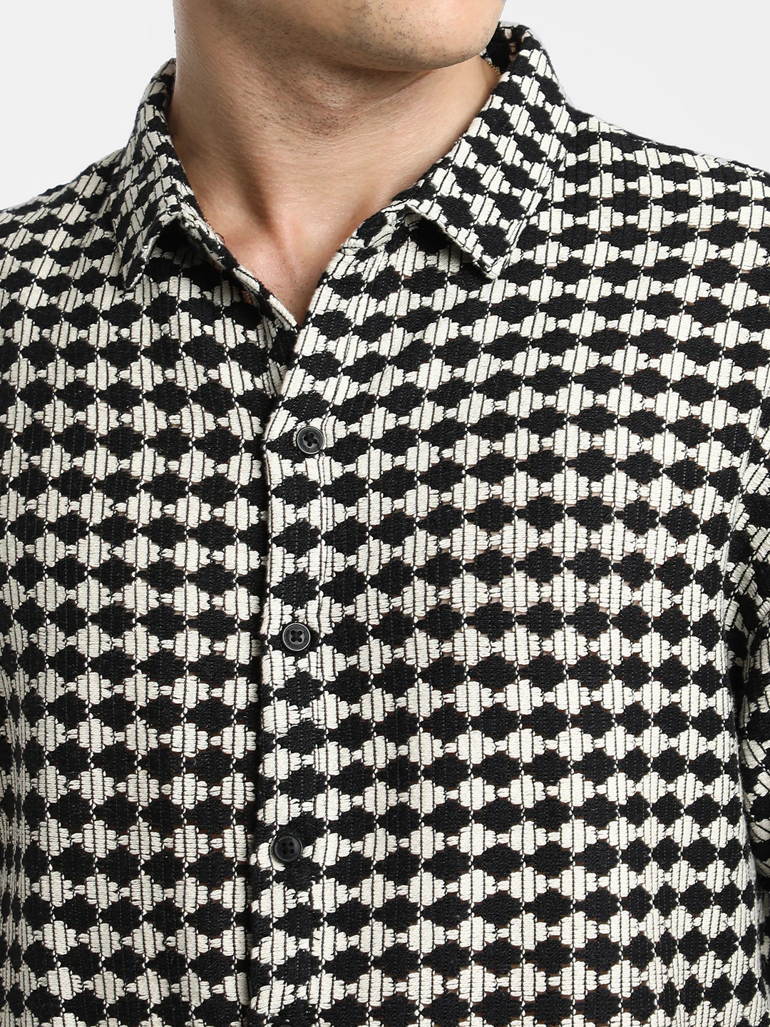 Lozenge-Striped Oversized Shirt - Image 14