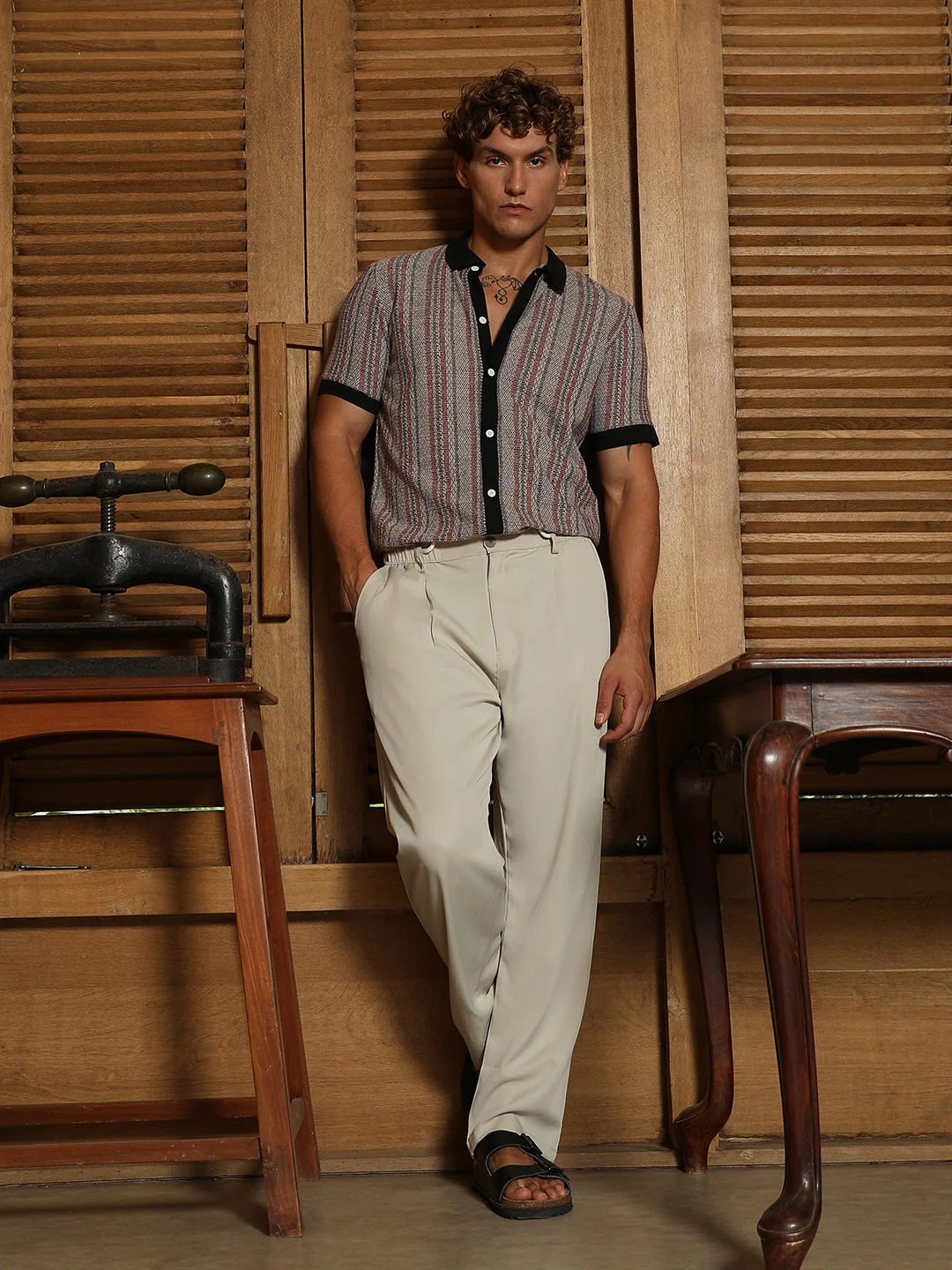 Striped-Knit Polo Shirt - Image 5