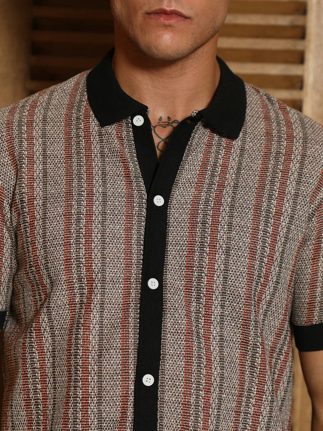 Striped-Knit Polo Shirt - Image 7