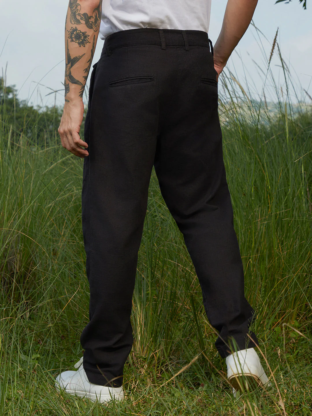 Solid Tailored Trousers - Image 4