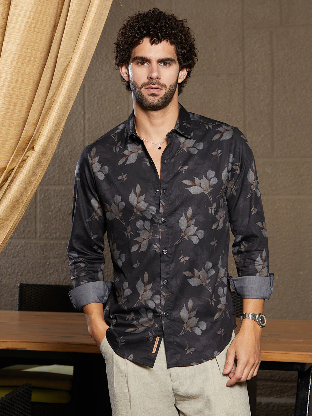 Stamped-Foliage Shirt - Image 2