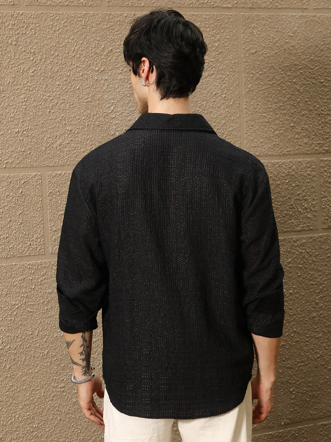 Straw-Tactile Utility Oversized Shirt - Image 4