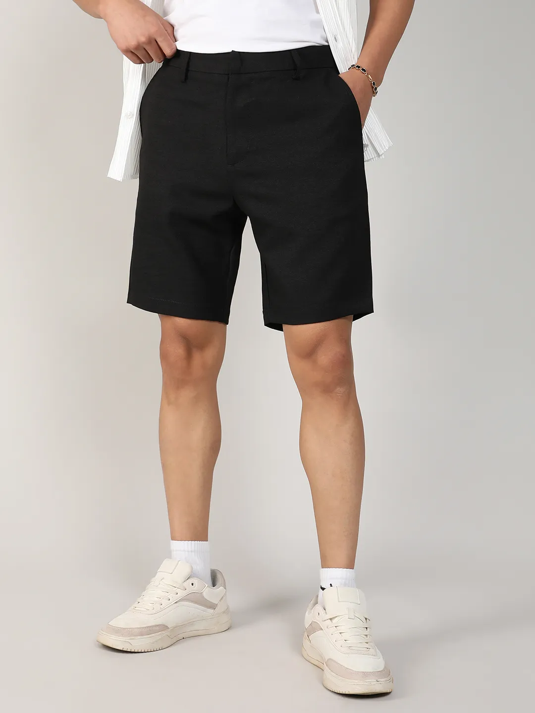 Tailored Linen-Blend Shorts - Image 2