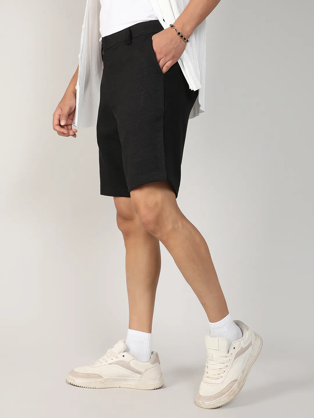 Tailored Linen-Blend Shorts - Image 3