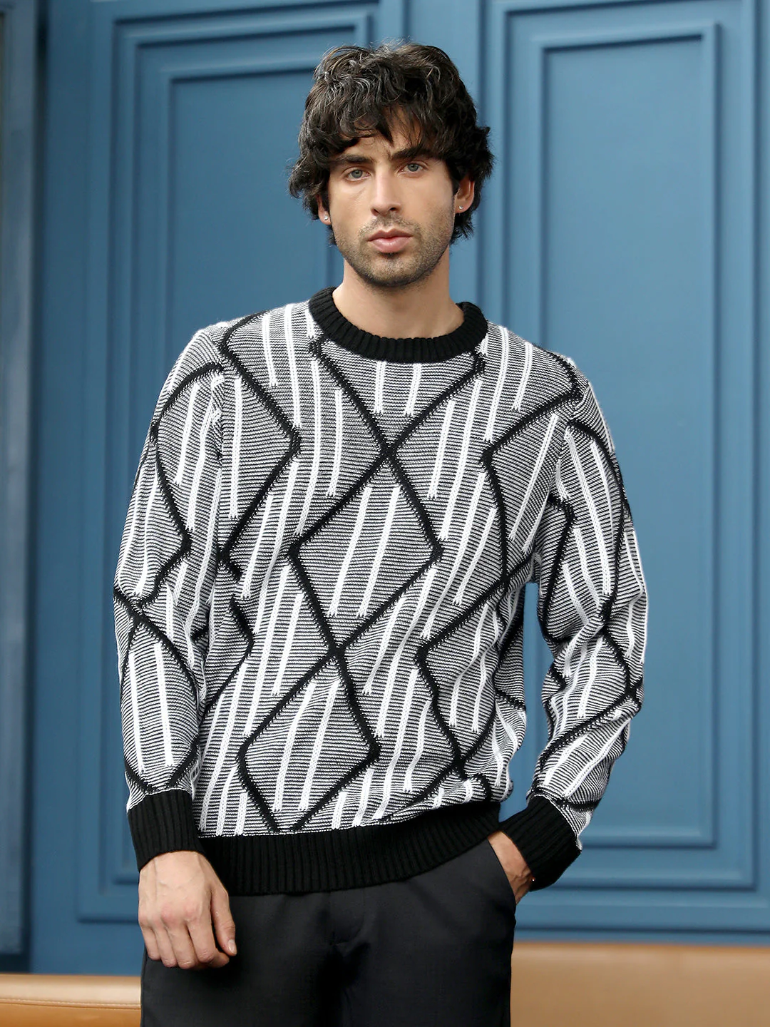 Tenoch-Jacquard Pullover Sweater - Image 2