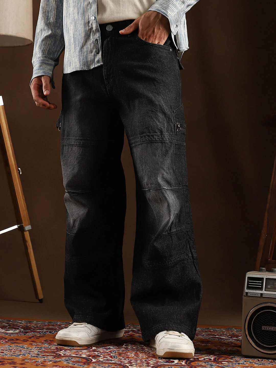 Tinted Panelled Denim Jeans