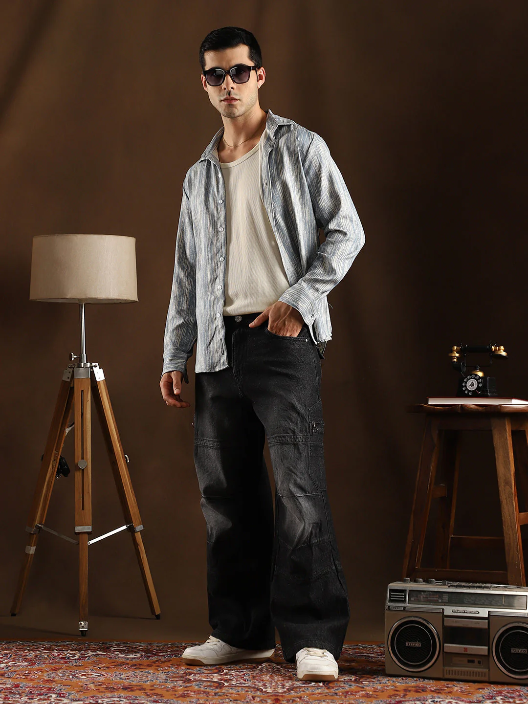 Tinted Panelled Denim Jeans - Image 5