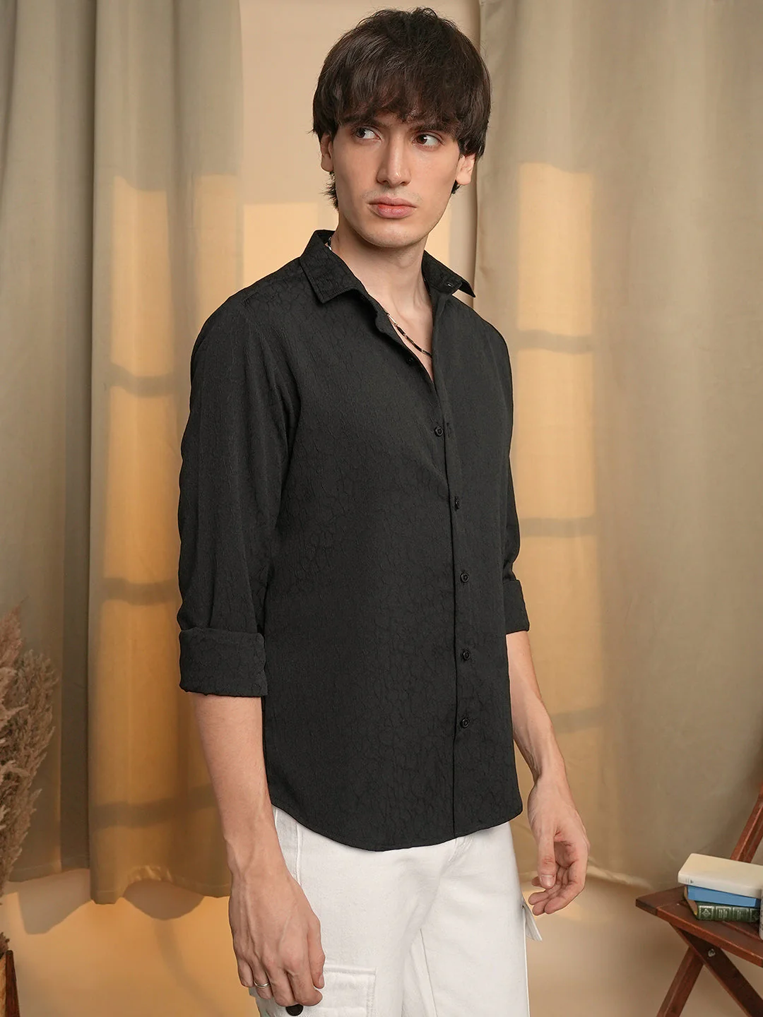 Veined-Textured Shirt - Image 3