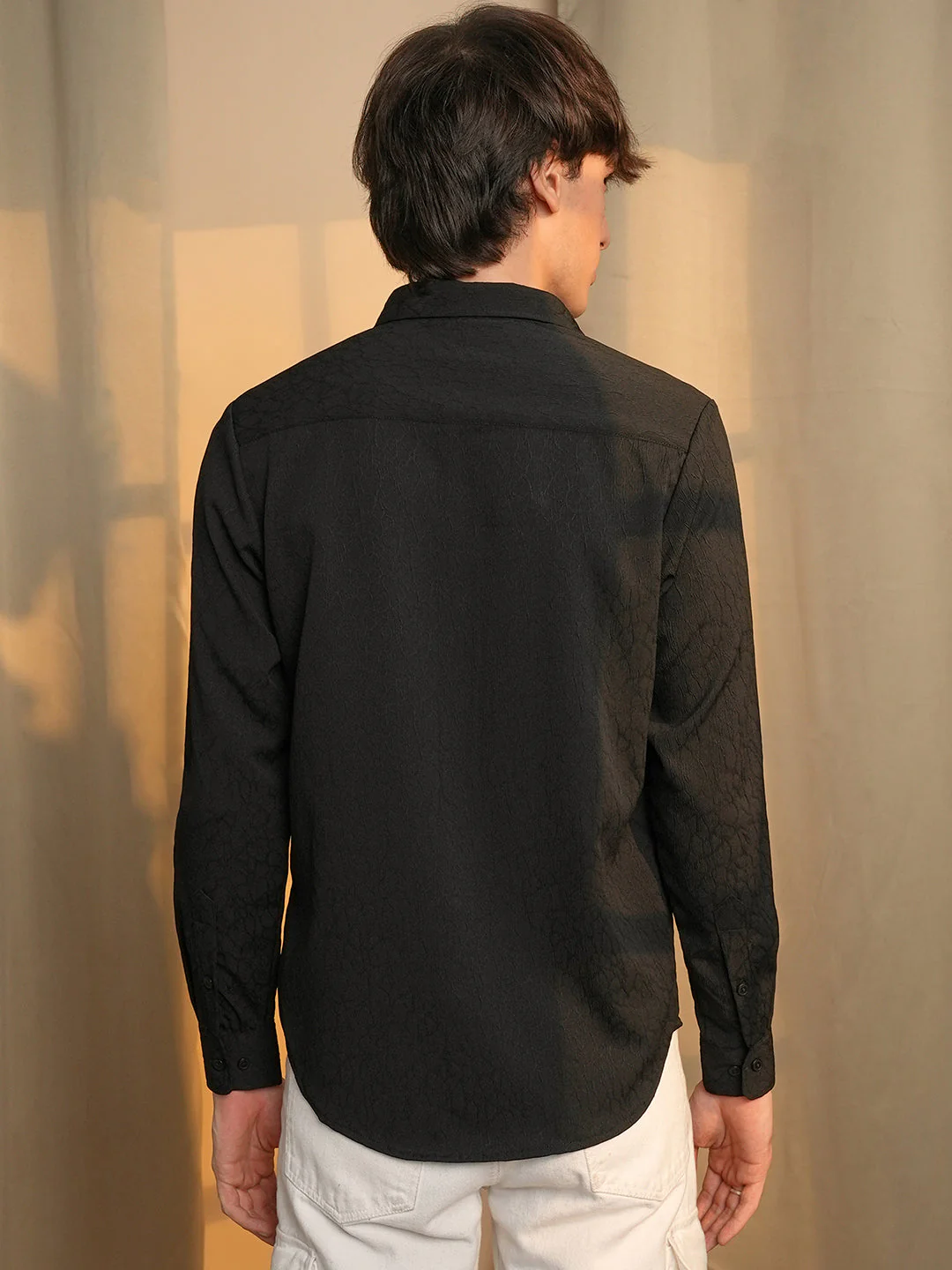 Veined-Textured Shirt - Image 4