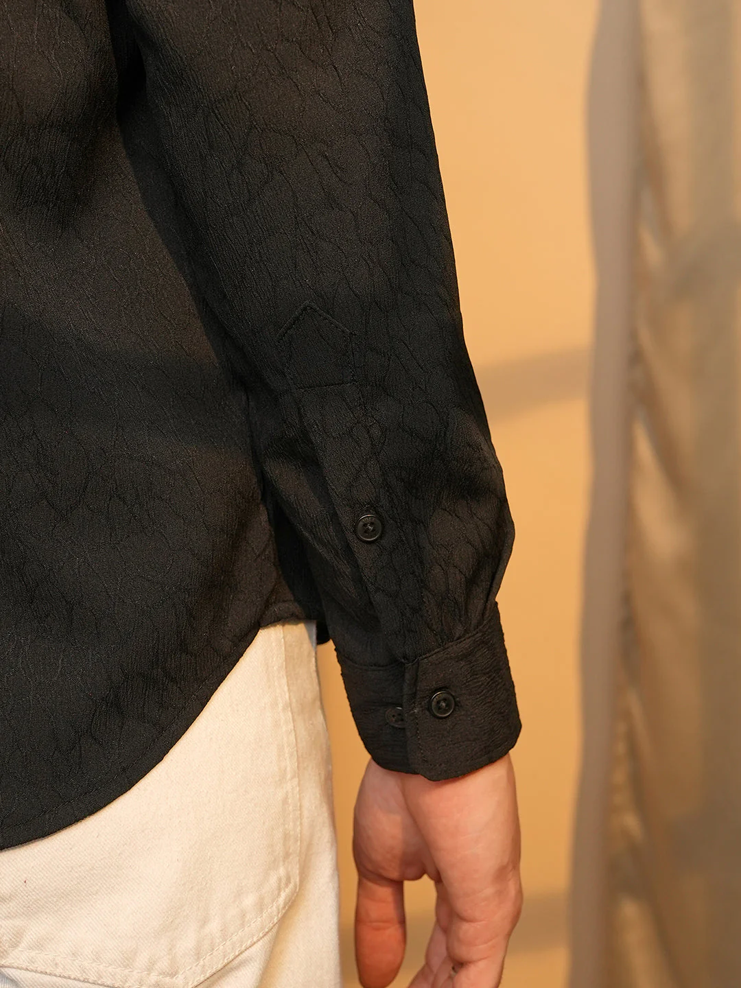 Veined-Textured Shirt - Image 8