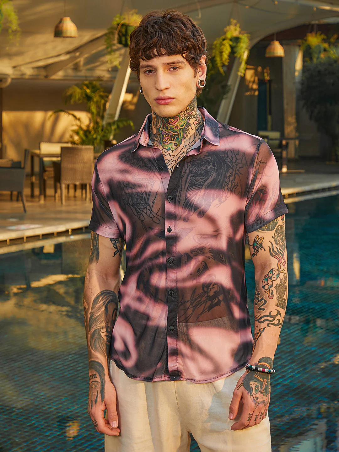 Blurred-Mesh Shirt - Image 2