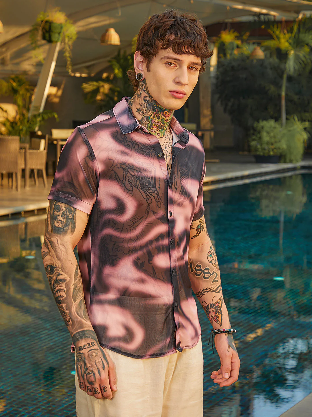 Blurred-Mesh Shirt - Image 3
