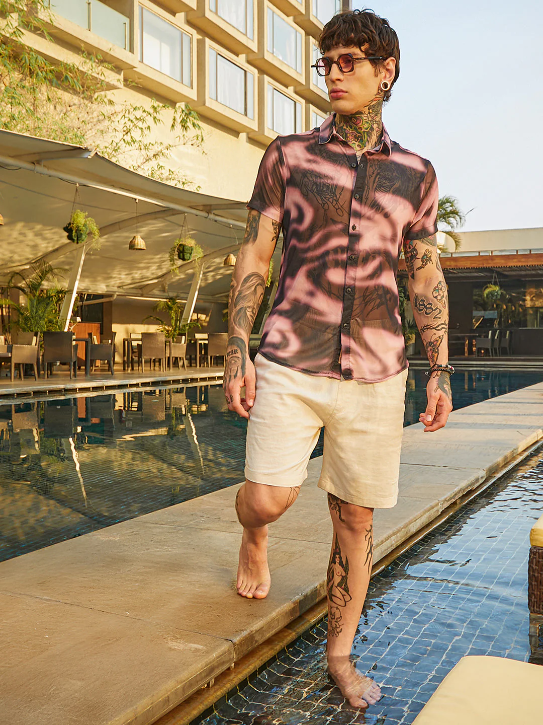 Blurred-Mesh Shirt - Image 6