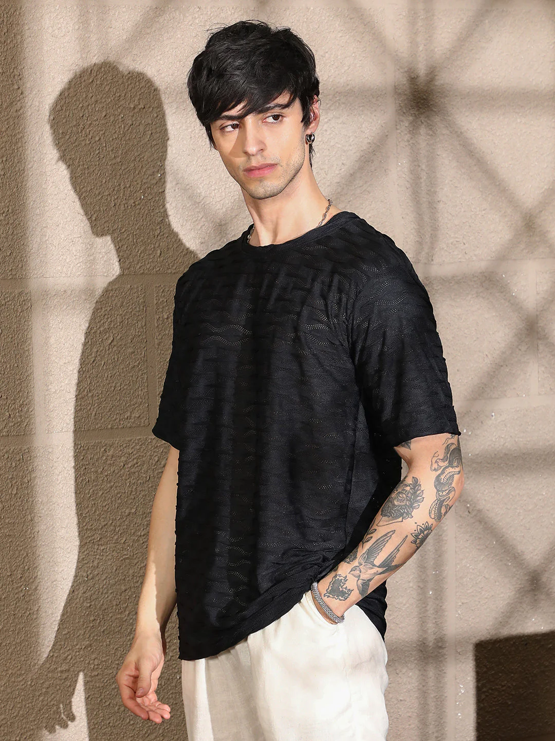 Wave-Tactile Oversized T-Shirt - Image 3