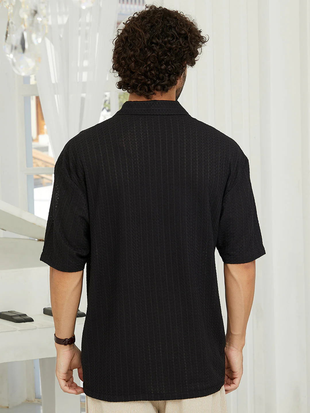 Zigzag-Helix Resort Oversized Shirt - Image 4