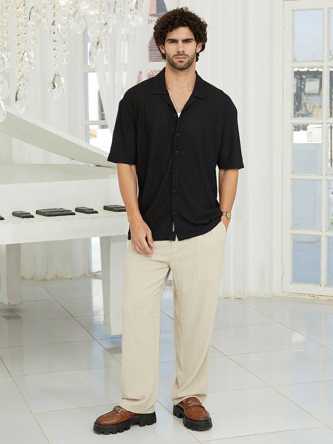 Zigzag-Helix Resort Oversized Shirt - Image 5