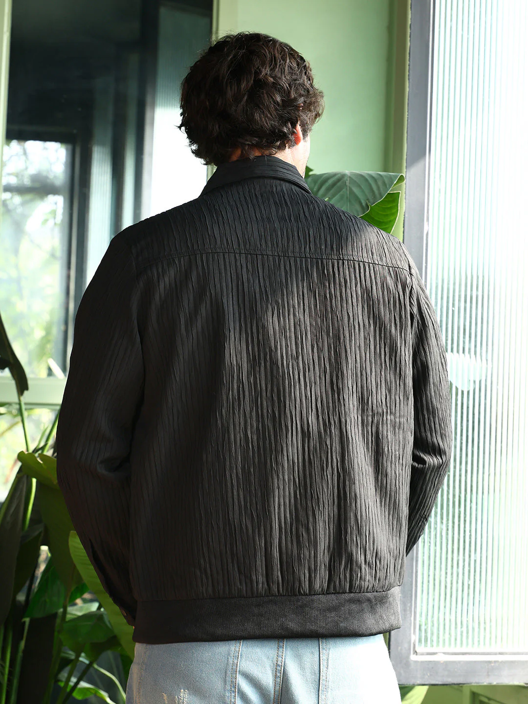 Zip-Front Crease-Tactile Jacket - Image 4