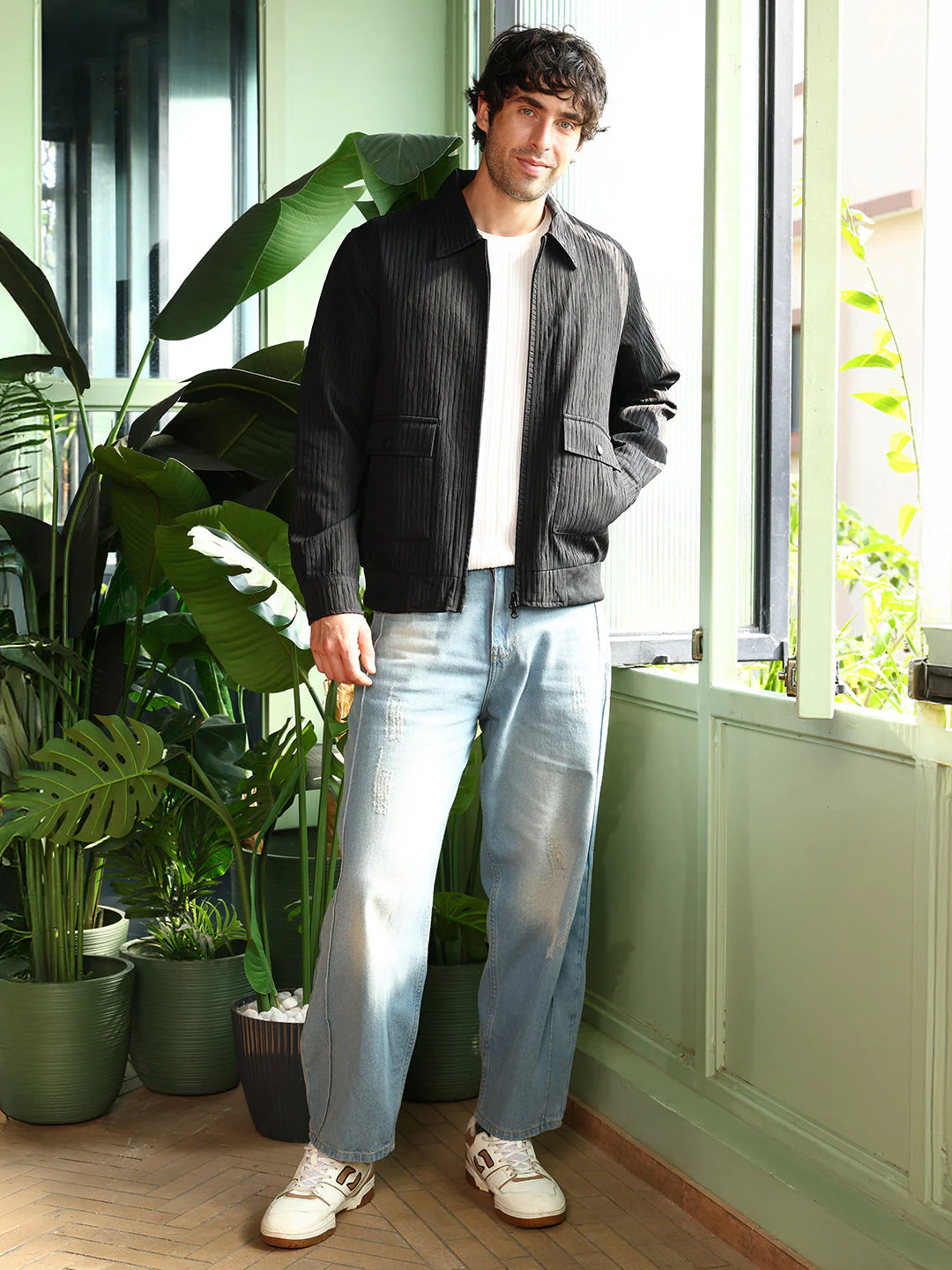 Zip-Front Crease-Tactile Jacket - Image 6