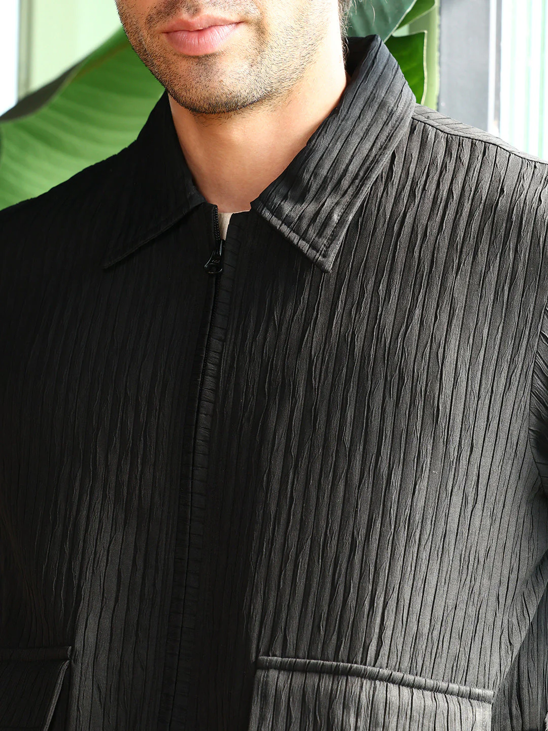 Zip-Front Crease-Tactile Jacket - Image 7