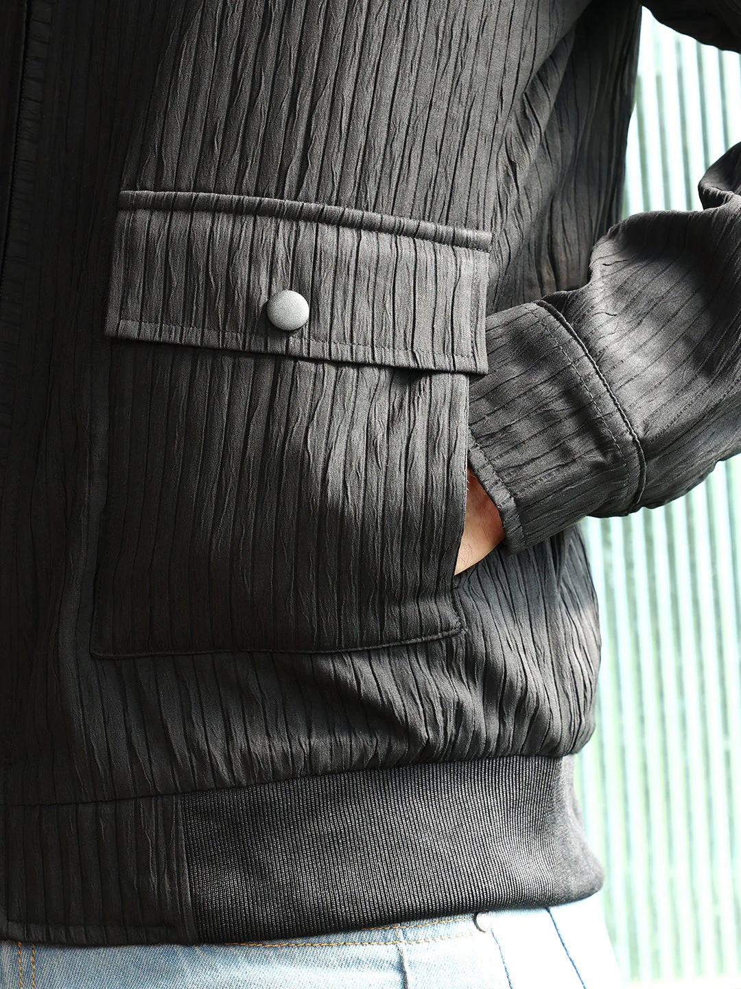 Zip-Front Crease-Tactile Jacket - Image 8