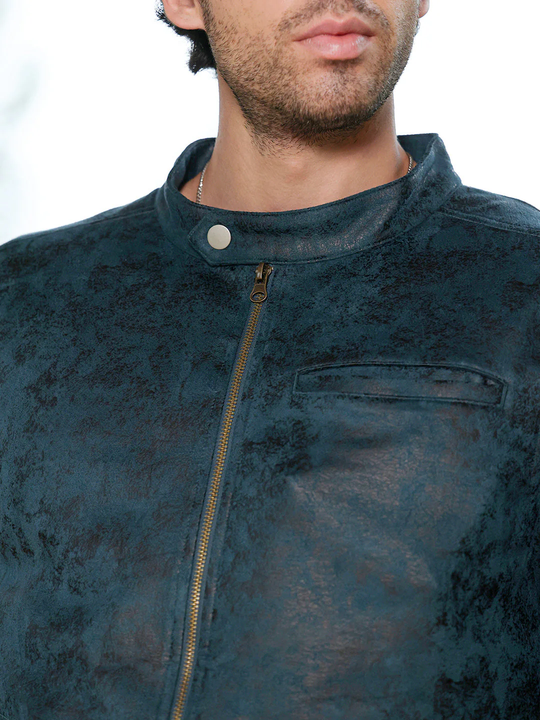 Embossed-Suede Rider Jacket - Image 7
