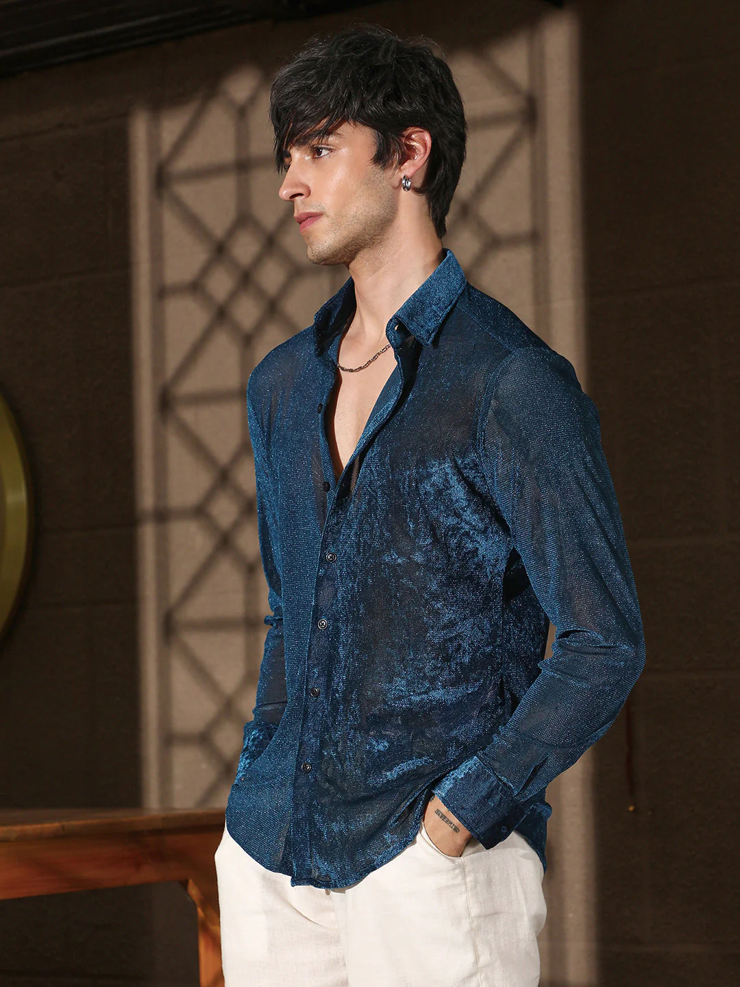 Solid Velvet Shirt - Image 10