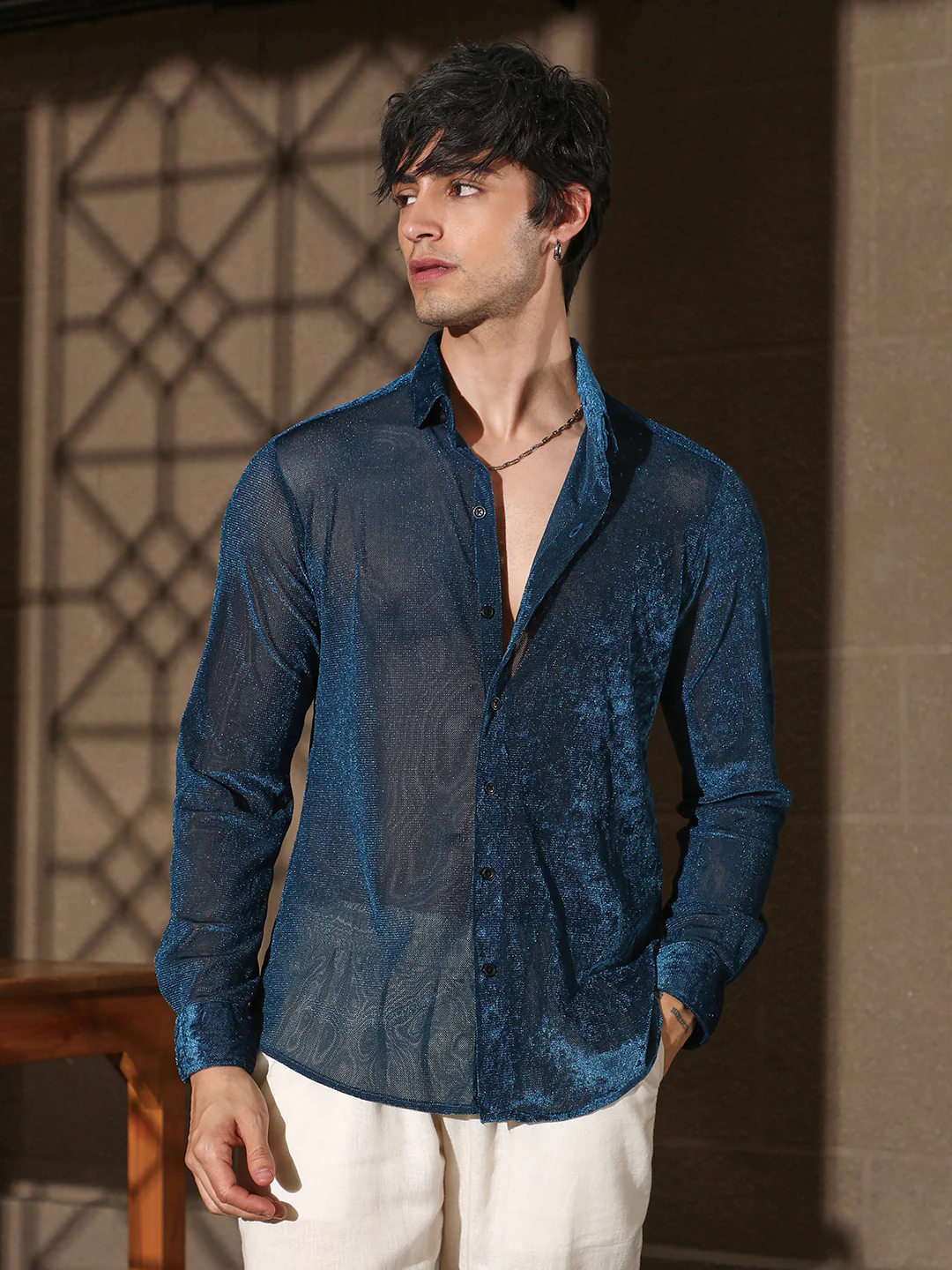 Solid Velvet Shirt - Image 2