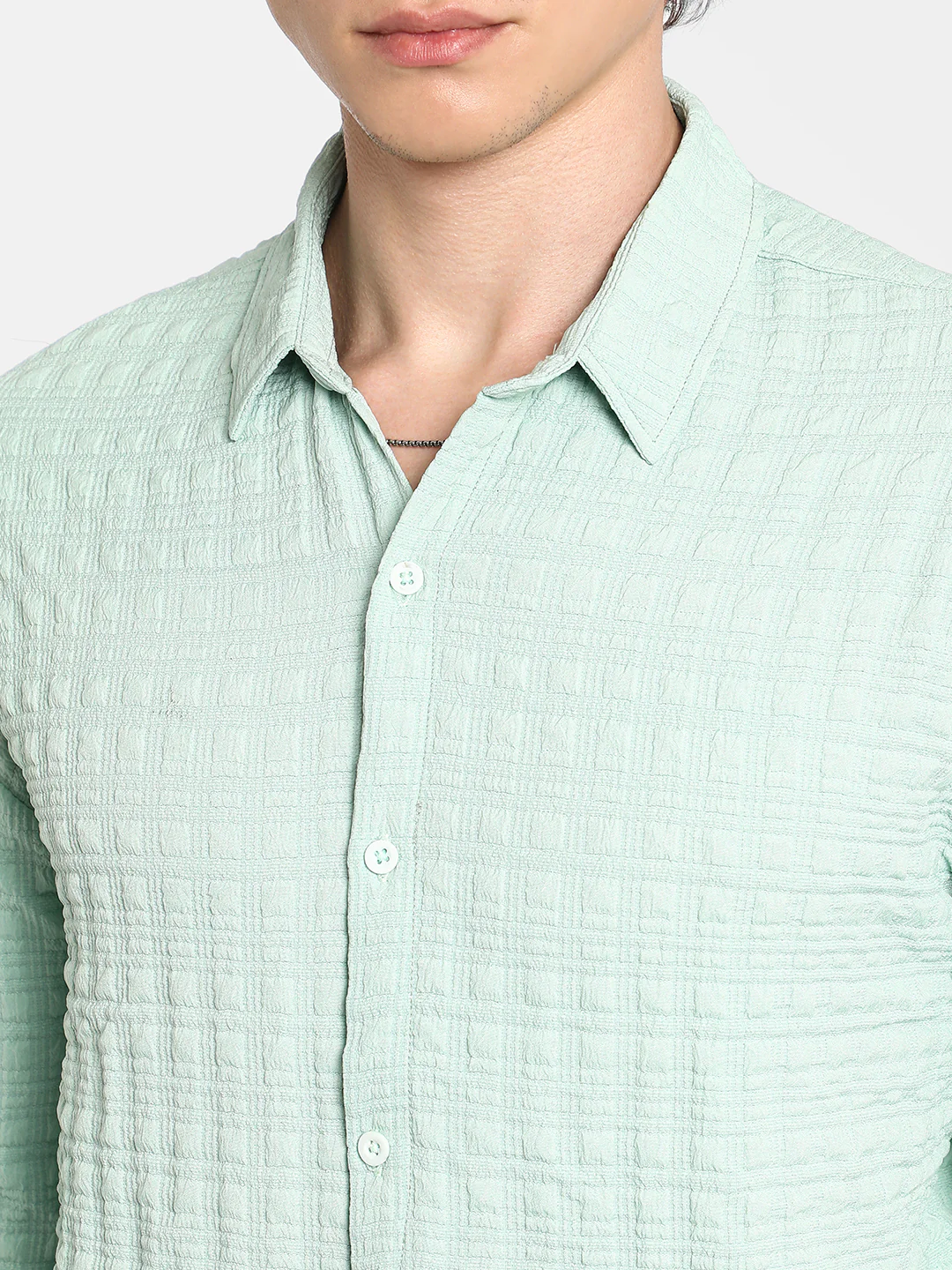Box-Textured Oversized Shirt - Image 14