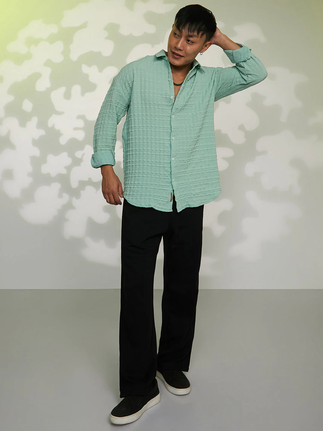 Box-Textured Oversized Shirt - Image 5