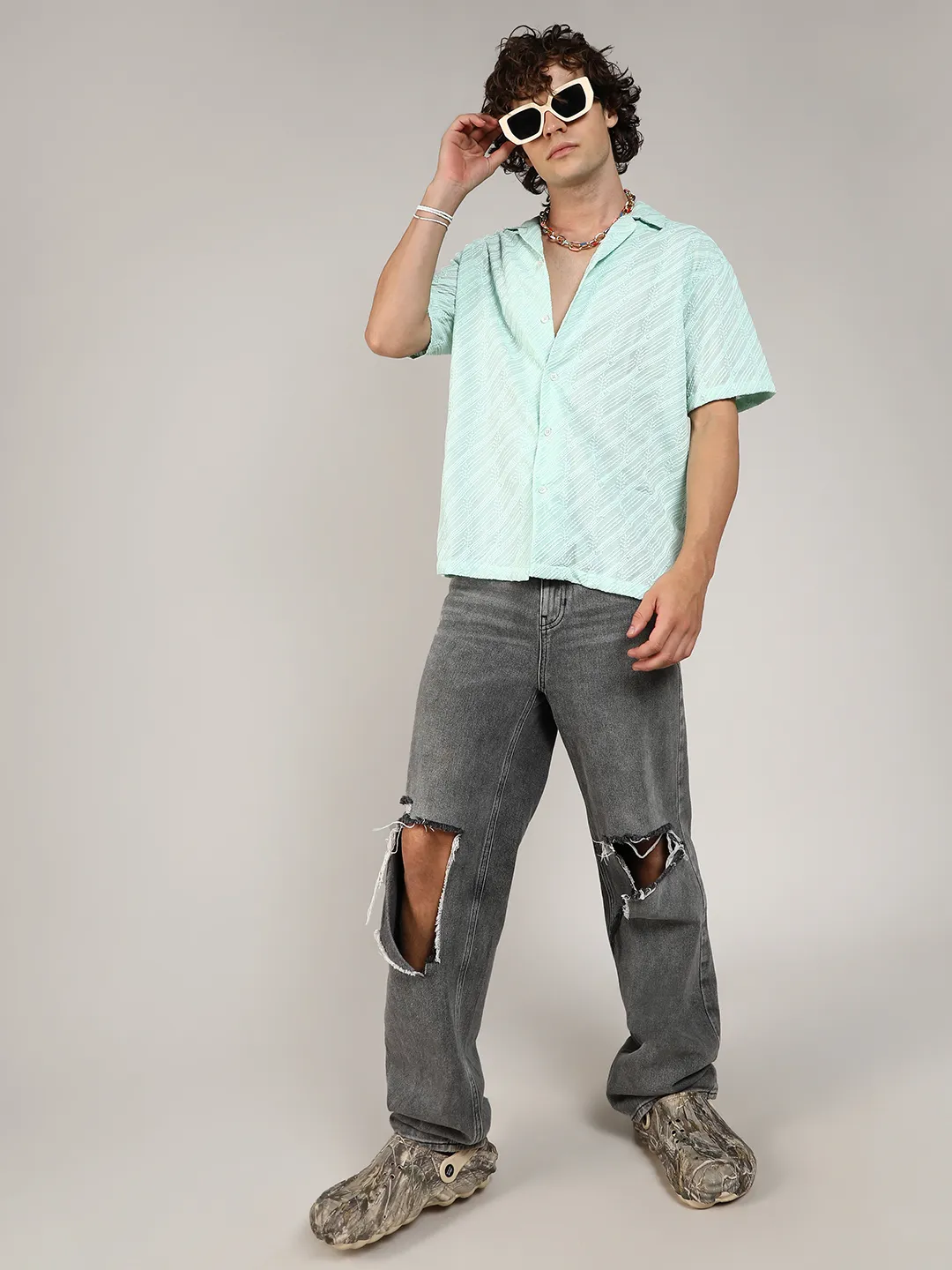 Embroidered Striped Shirt - Image 10