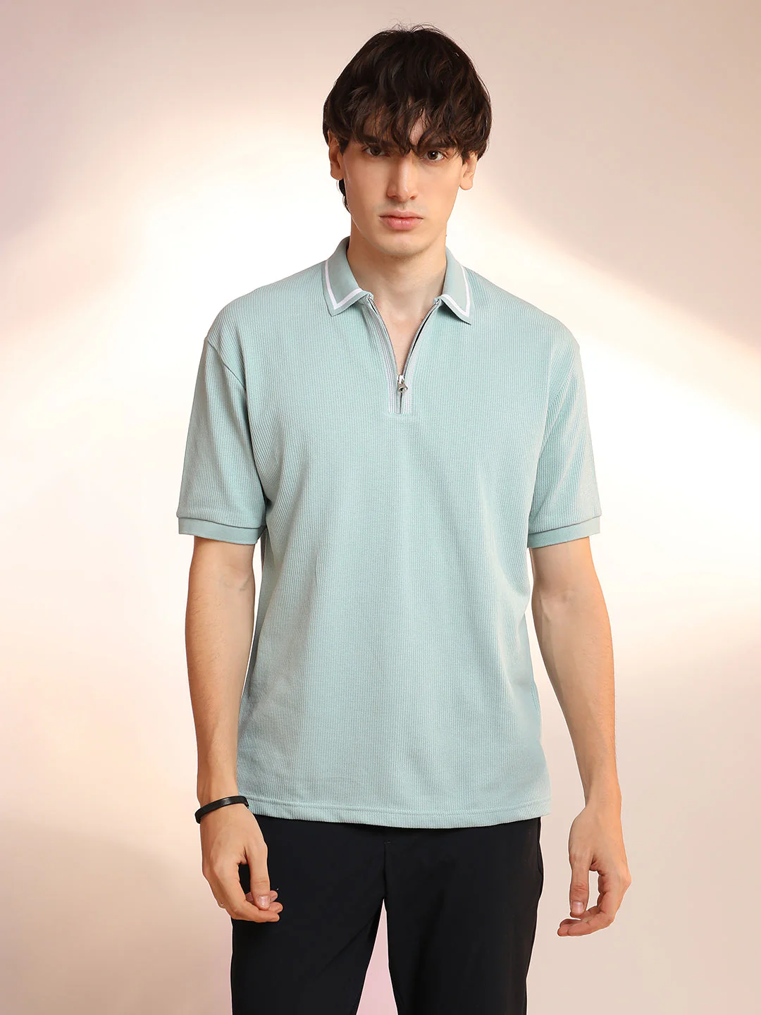 Micro-Waffle Polo T-Shirt - Image 2