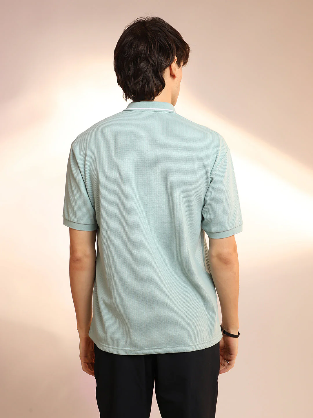 Micro-Waffle Polo T-Shirt - Image 4